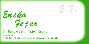 eniko fejer business card